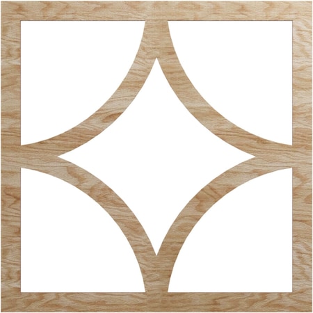 Ekena Millwork Statesman Wood Fretwork Pierced Ceiling Medallion, Red Oak, 28"OD x 17 7/8"ID x 1/4"T CMWP28X28X0250STRO